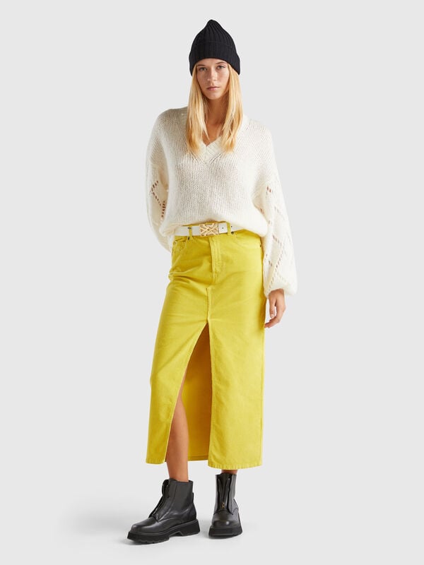 Long corduroy skirt Women