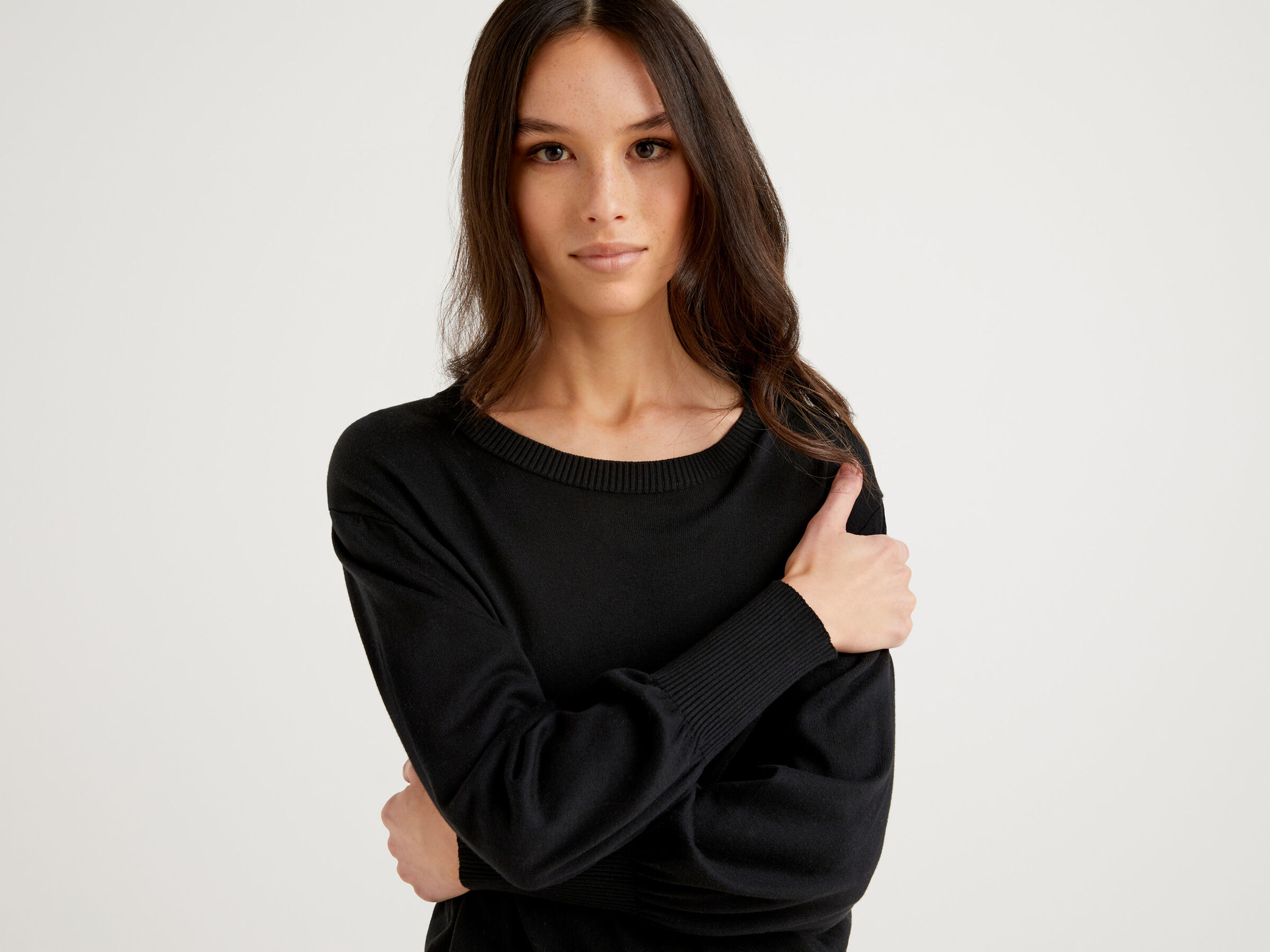 Sweater with puff sleeve image number 3