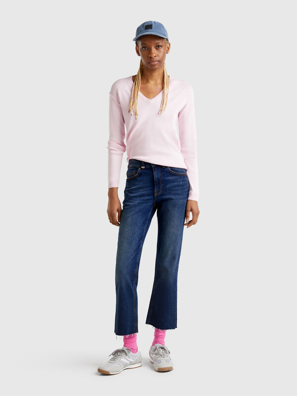 Cropped jeans in cotton Women