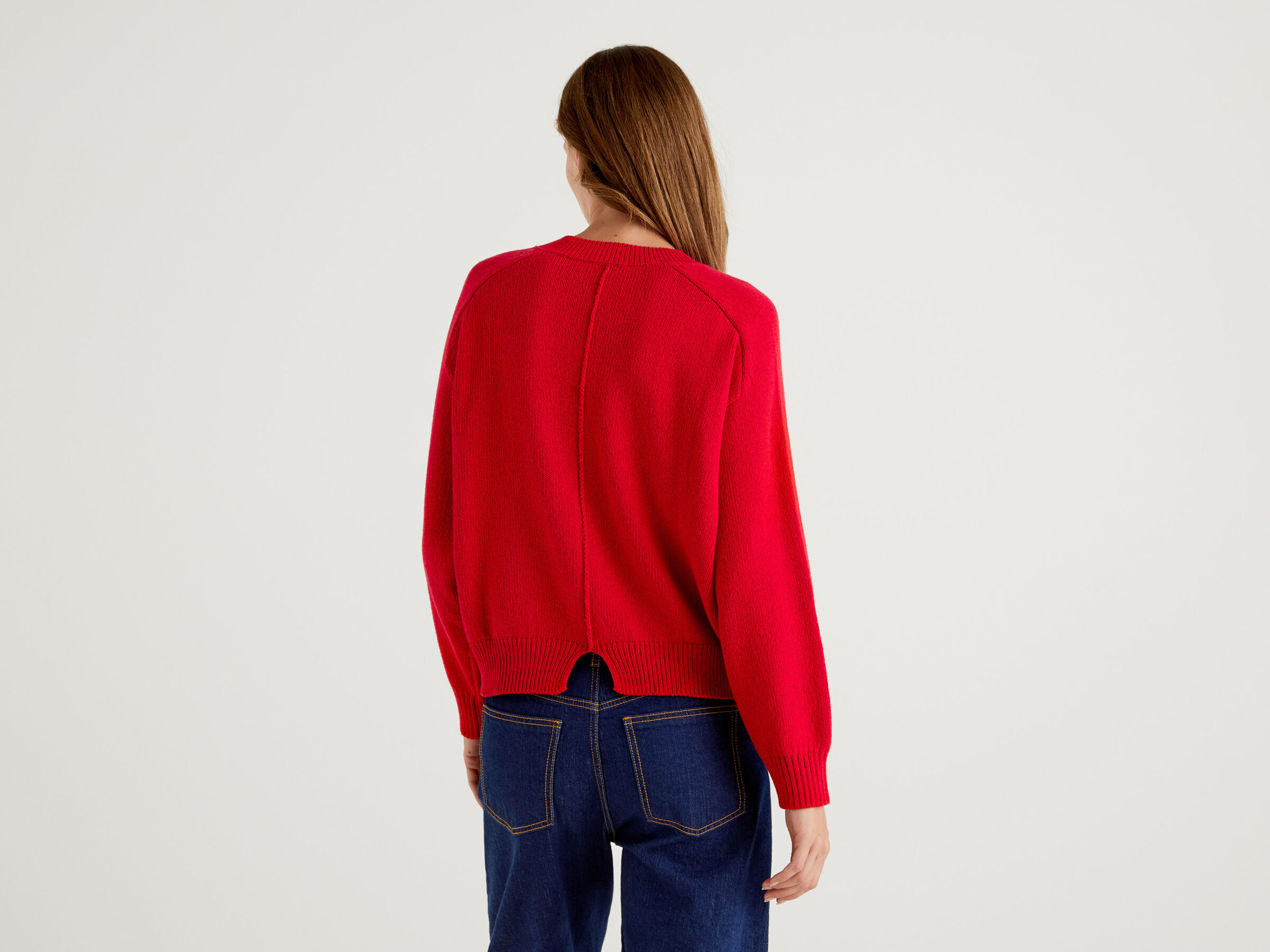 Sweater in recycled cotton blend image number 2