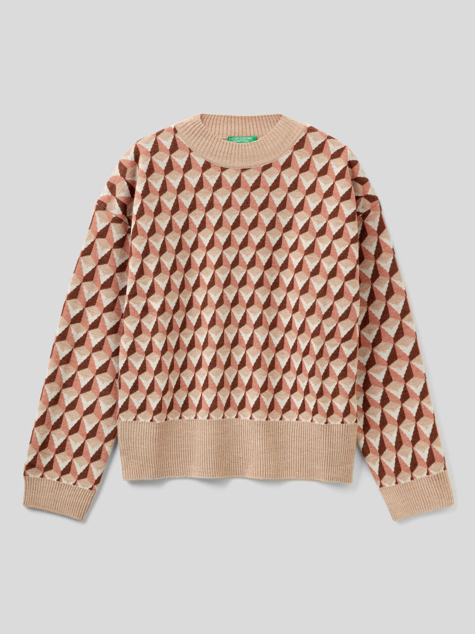 Boxy fit turtleneck sweater image number 1