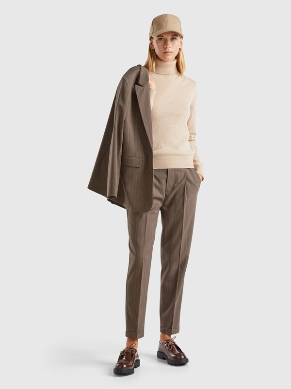 Pinstripe flannel trousers Women