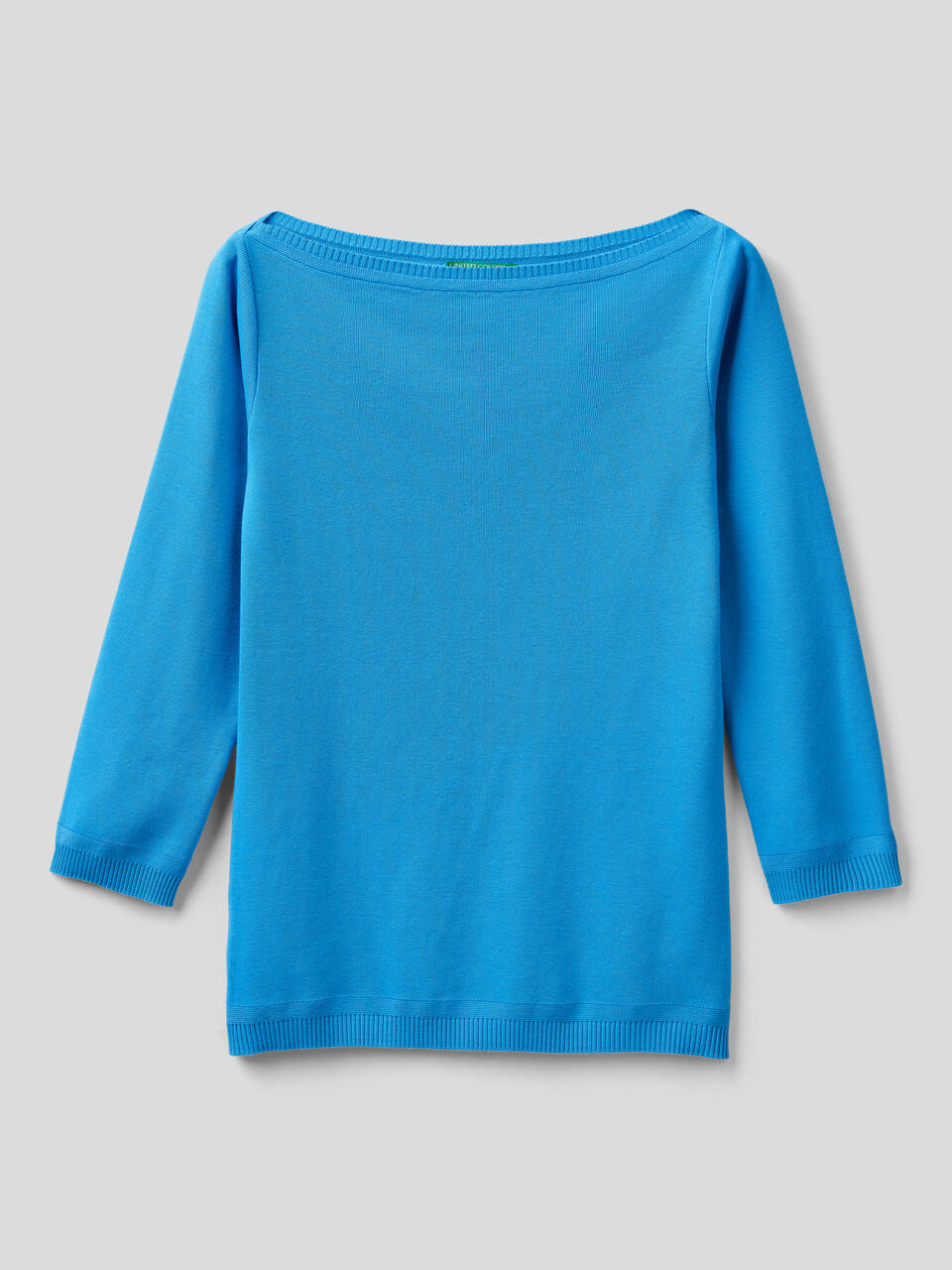100% cotton boat neck sweater image number 1