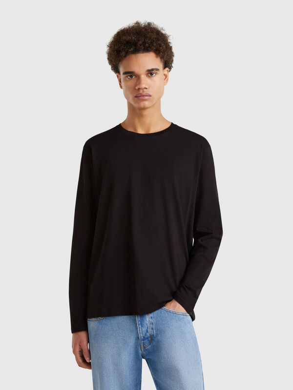 Long sleeve pure cotton t-shirt Men