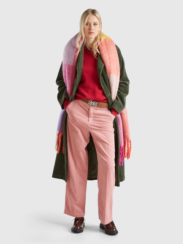 Wide velvet trousers Women