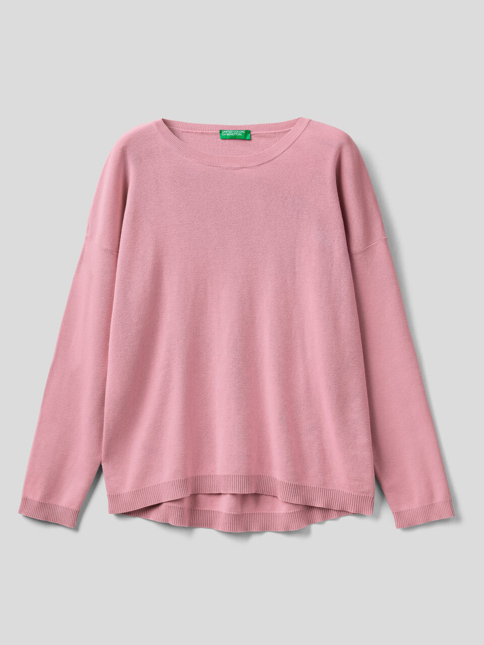 Cotton sweater with round neck image number 1