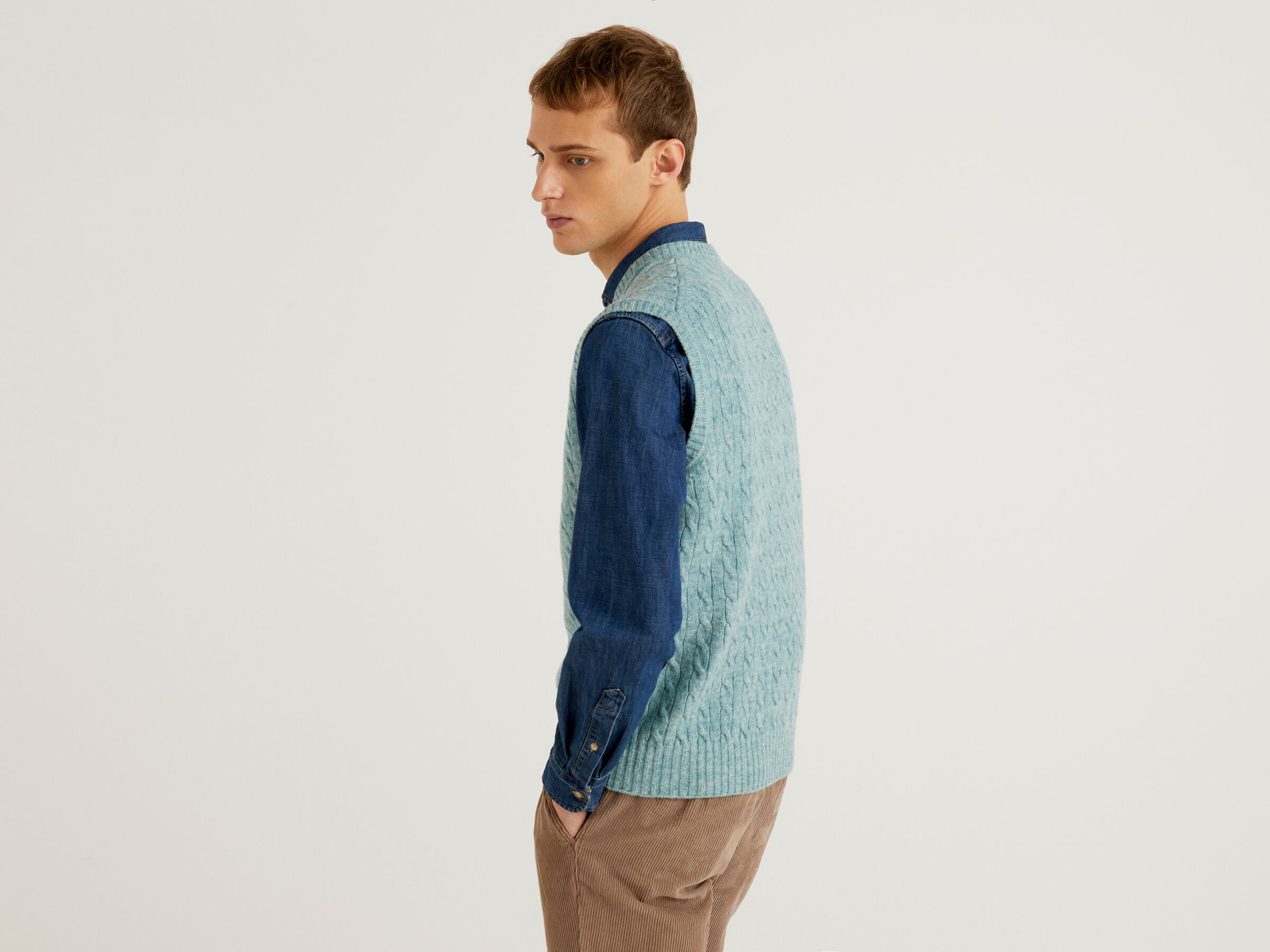 Vest in pure Shetland wool image number 2