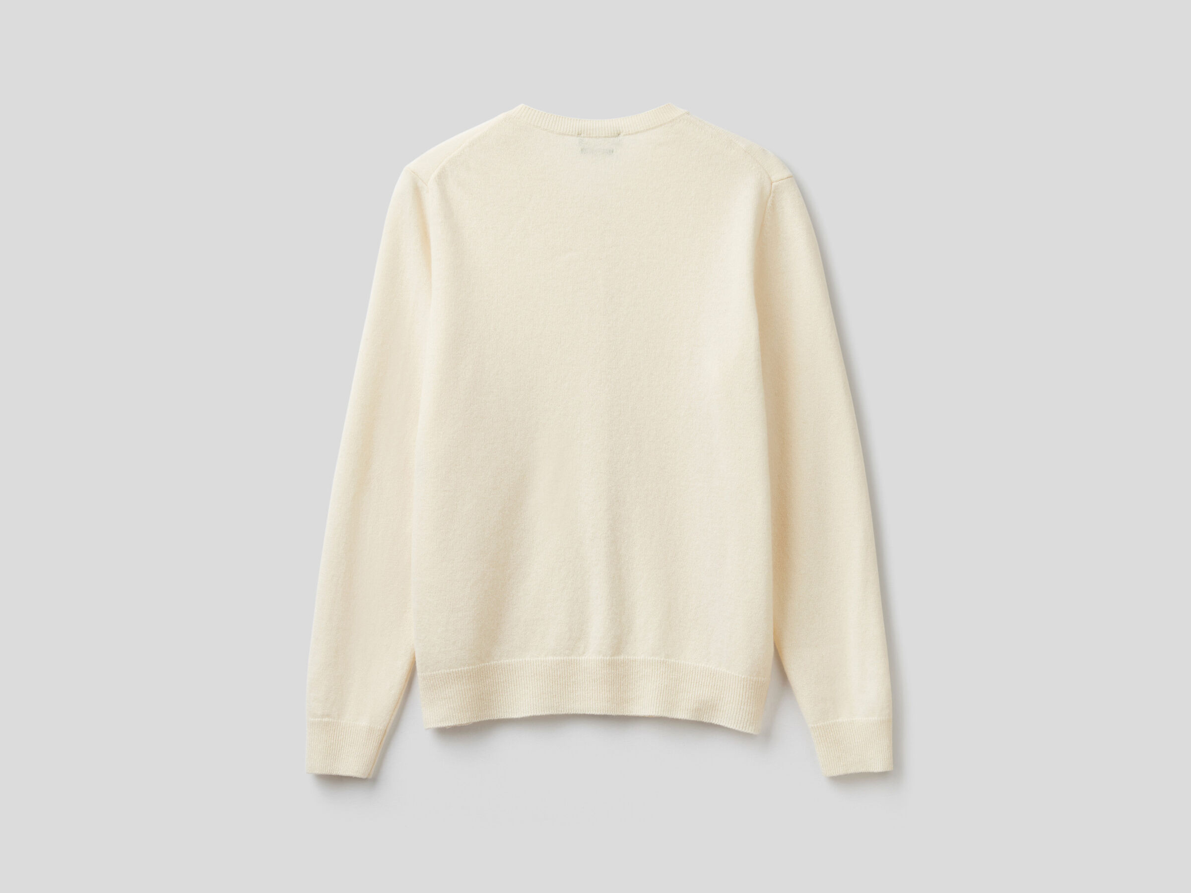 Crew neck cardigan in pure virgin wool image number 6
