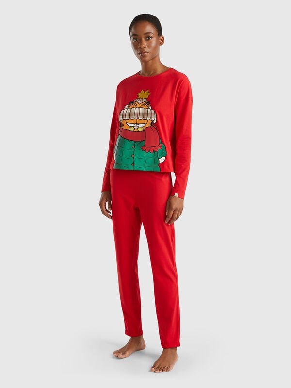 Trousers in warm stretch cotton Women