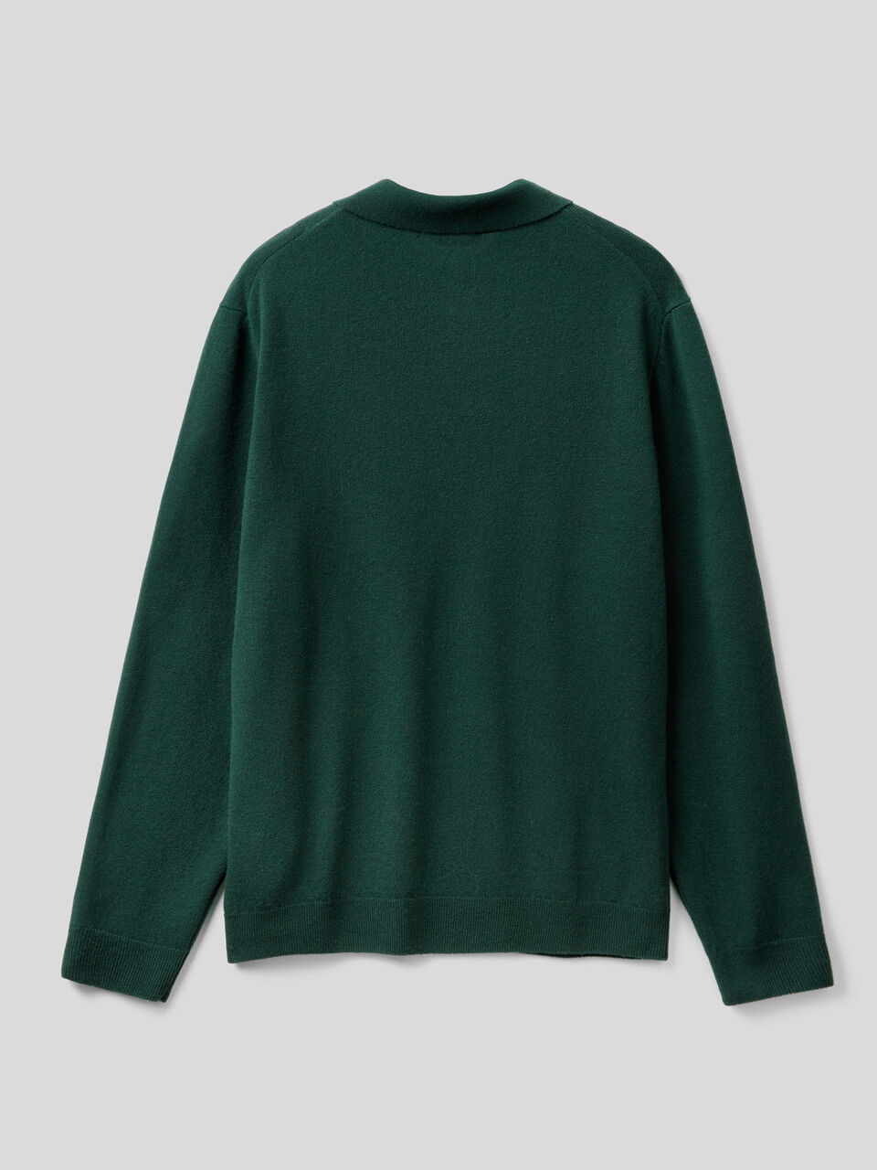 Polo in pure Merino wool customizable image number 2