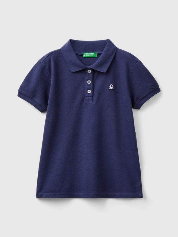 Short sleeve polo in organic cotton Junior Girl