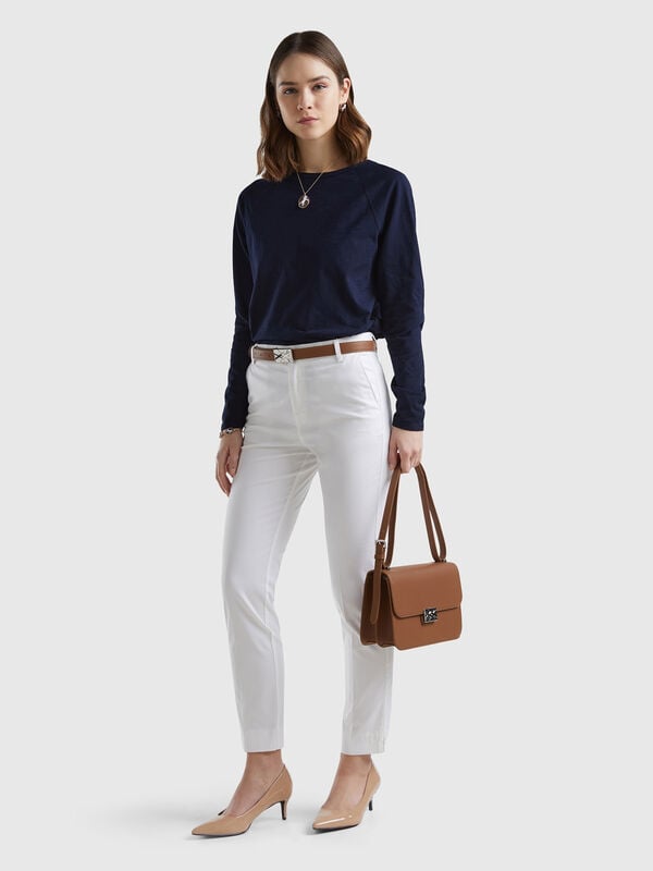 Stretch cotton chinos Women