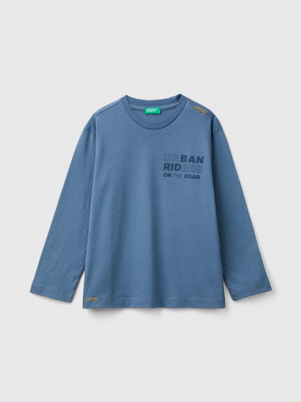 T-shirt in warm cotton with slogan print Junior Boy