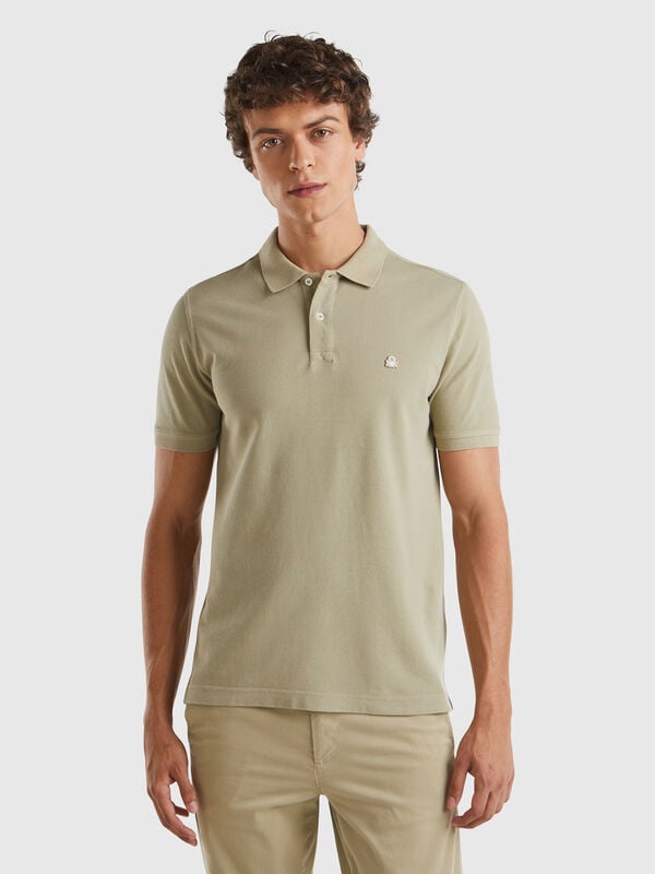 Sage green regular fit polo Men