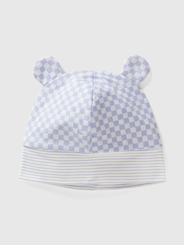 Hat in cotton with ears New Born (0-18 months)