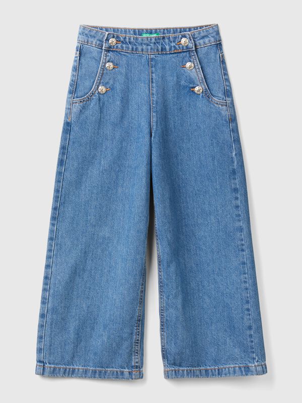 Jeans with jewel effect applique Junior Girl