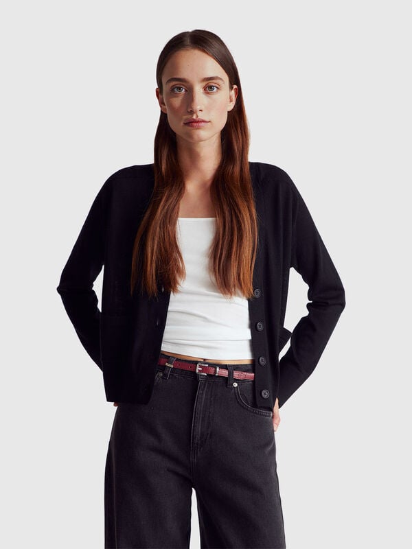 Cardigan in pure Merino wool Women
