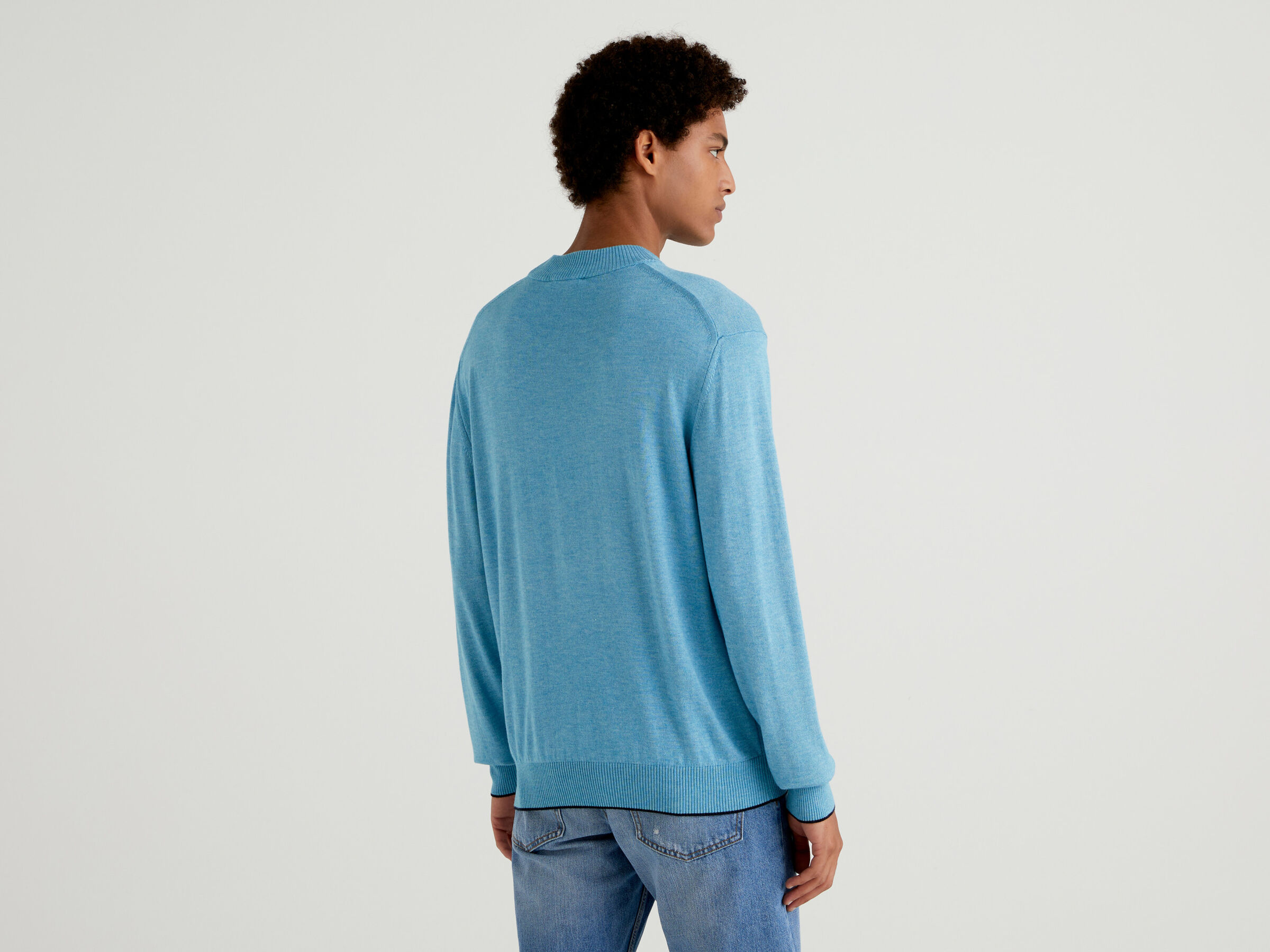 Sweater in wool and viscose blend image number 2