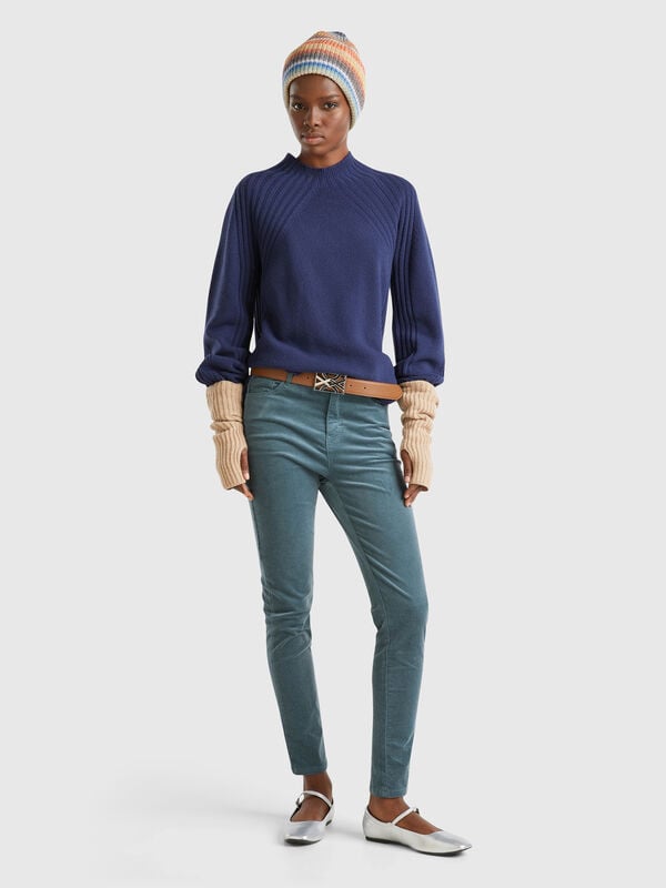 Five pocket velvet trousers Women