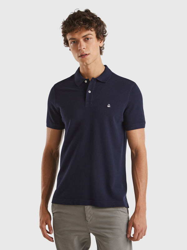 Dark blue regular fit polo Men