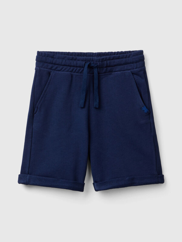 Bermuda shorts in pure cotton fleece Junior Boy