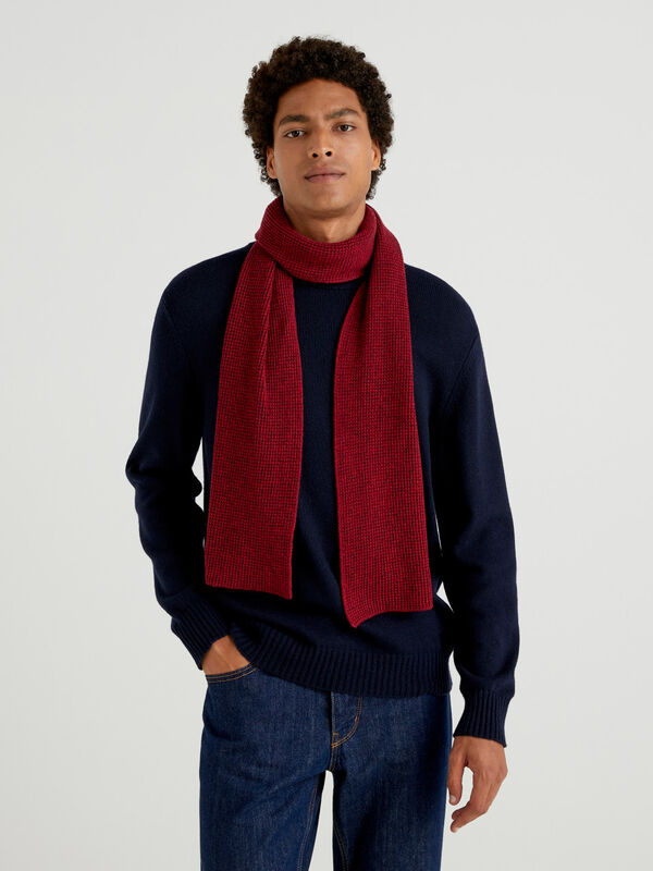 Scarf in wool and cashmere blend Men