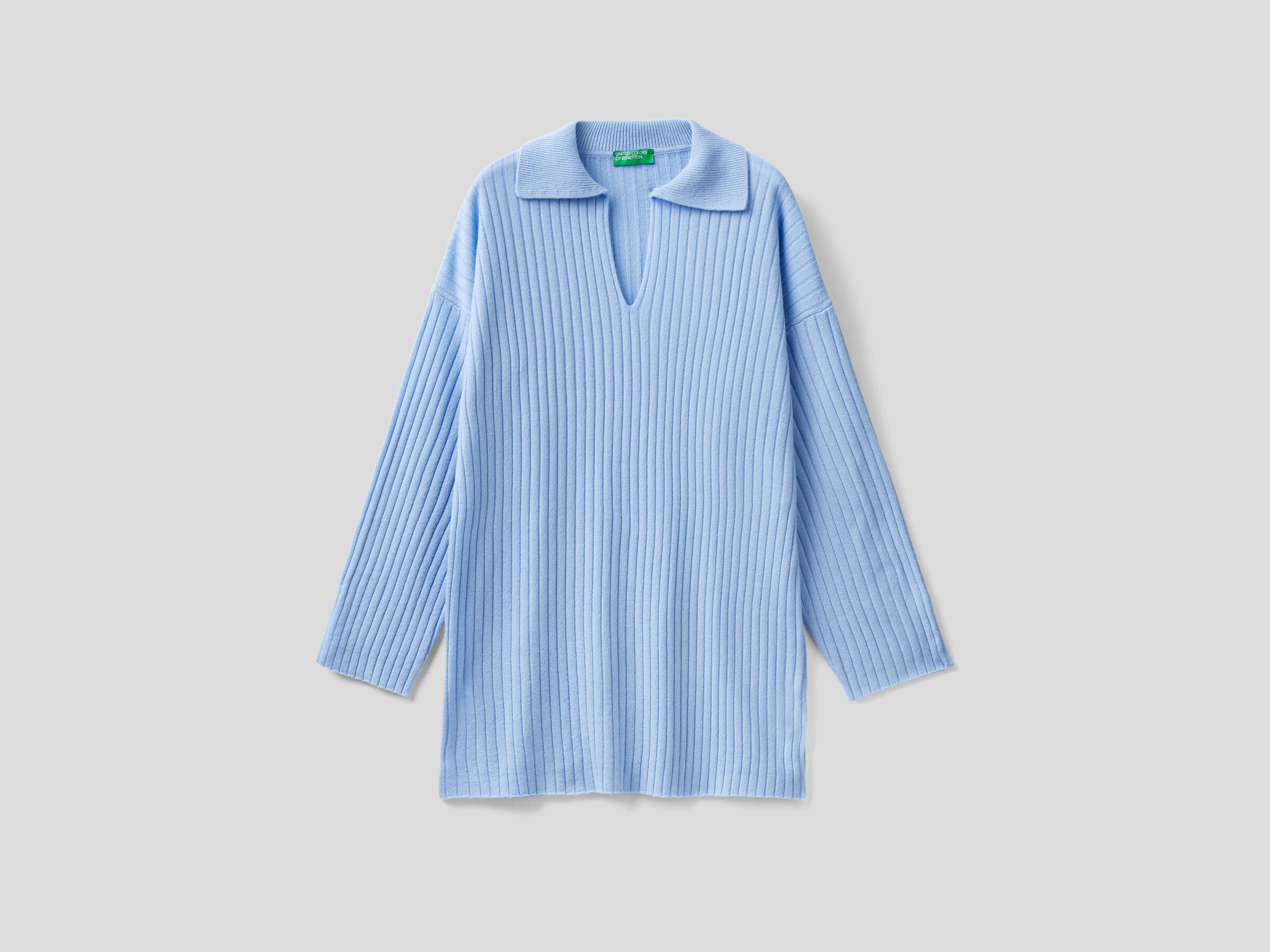 Polo-style ribbed sweater image number 4