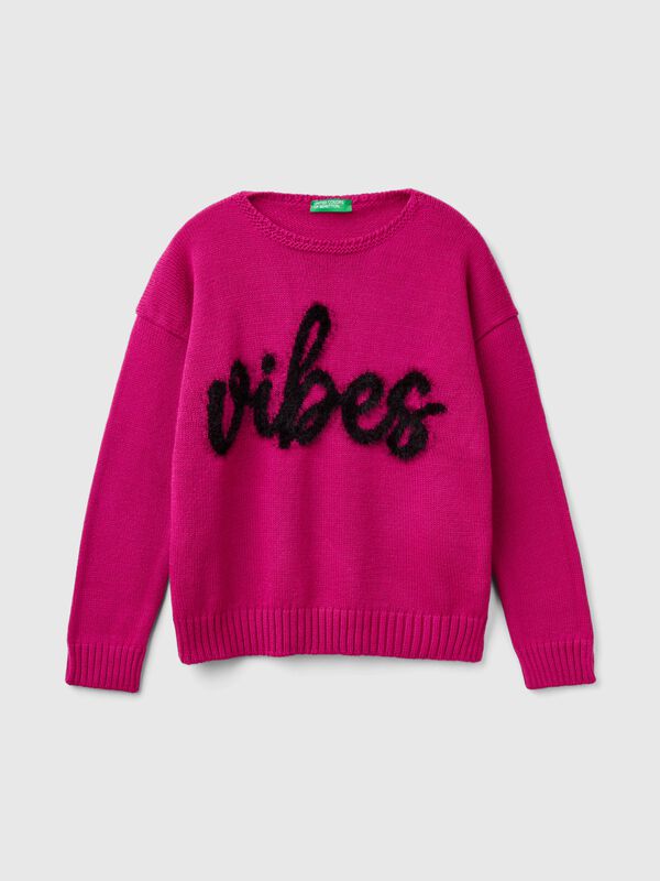 Sweater with fur graphic Junior Girl