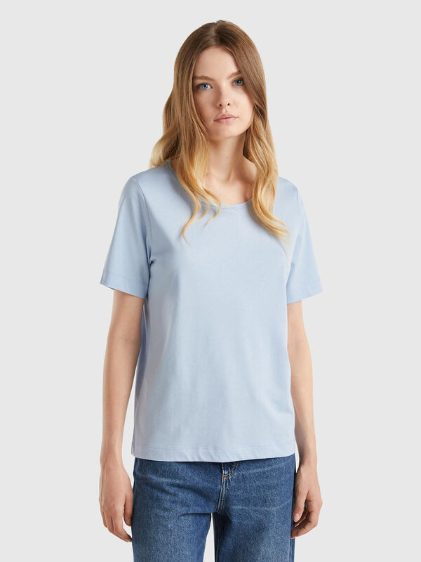 Sky blue short sleeve t-shirt Women