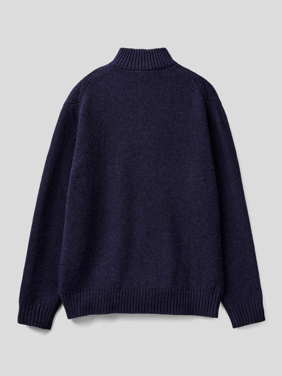 Sweater in pure Shetland wool with zip on the neck image number 2