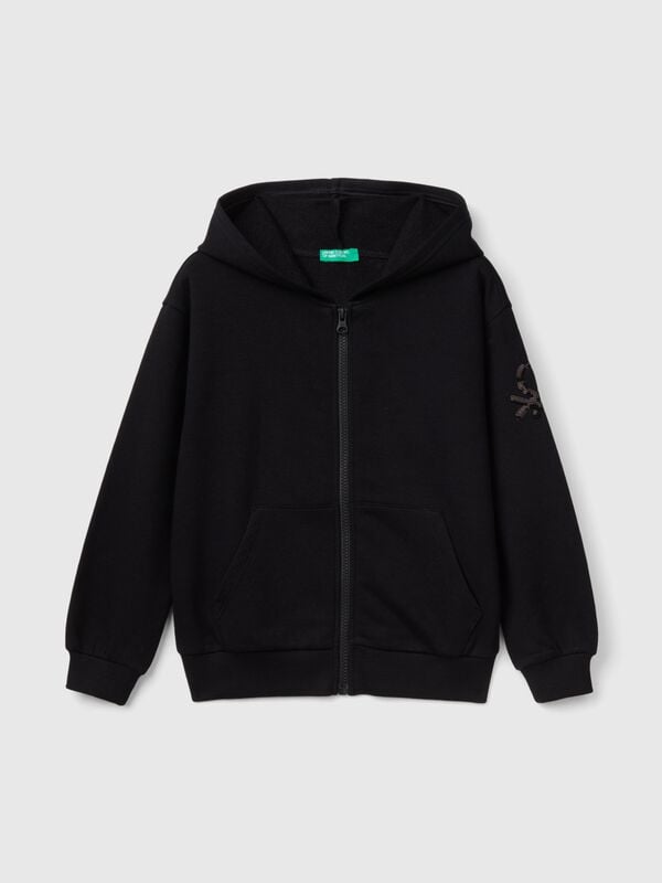 Sweatshirt with zip and sequins Junior Girl