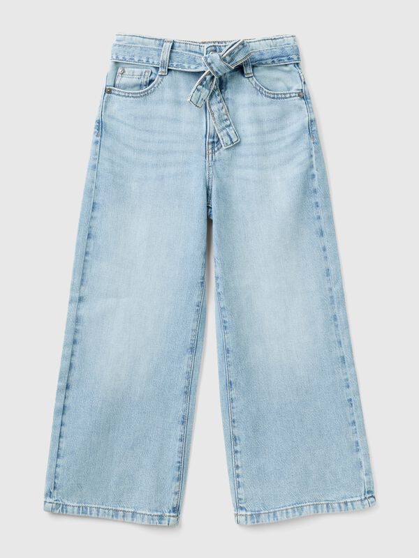 Wide fit jeans with sash Junior Girl