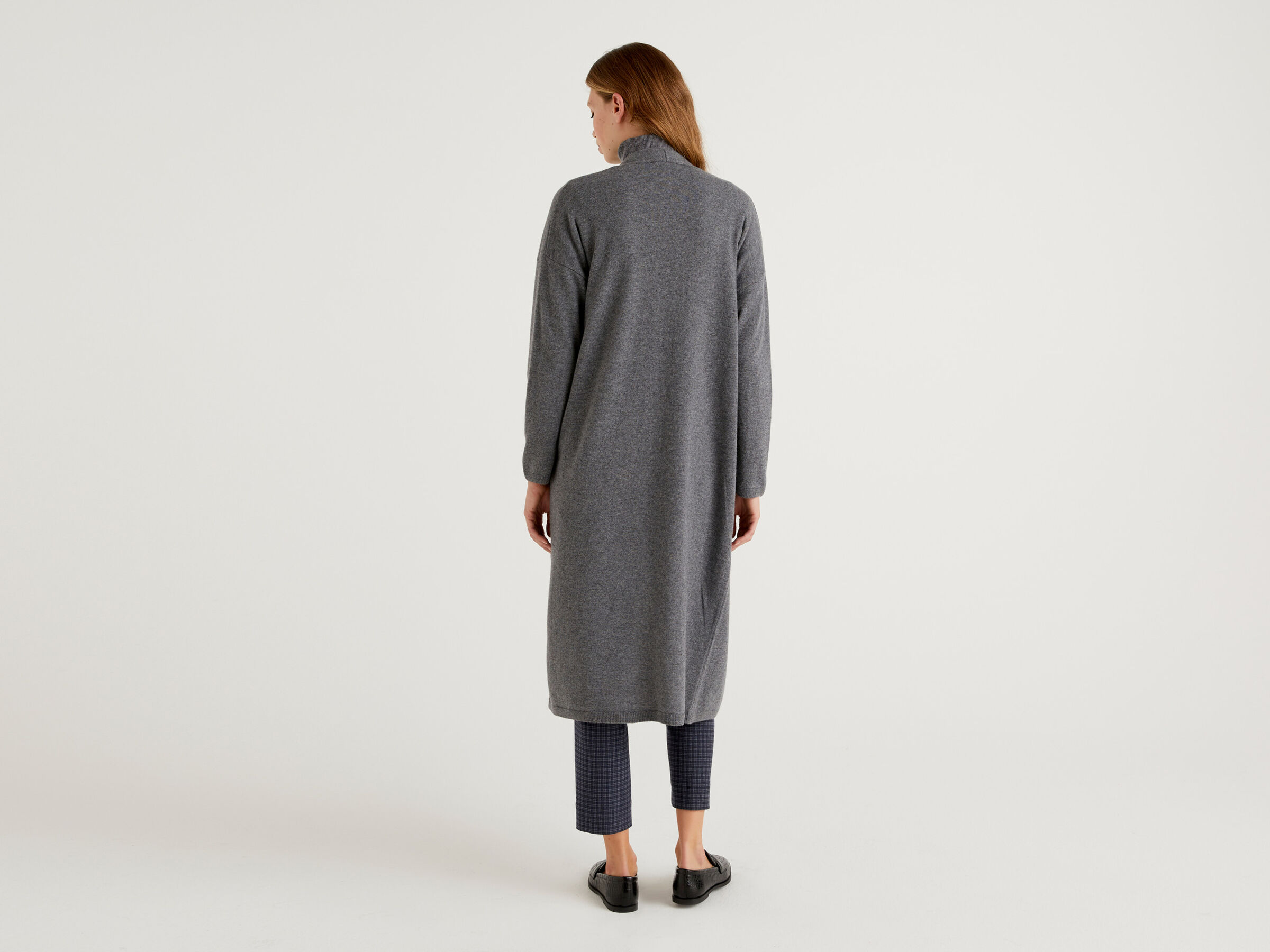 Long cardigan in wool blend image number 2