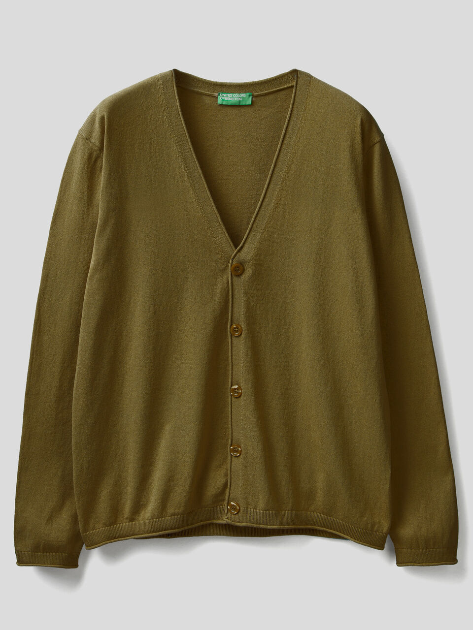 Cotton cardigan with V-neck image number 1
