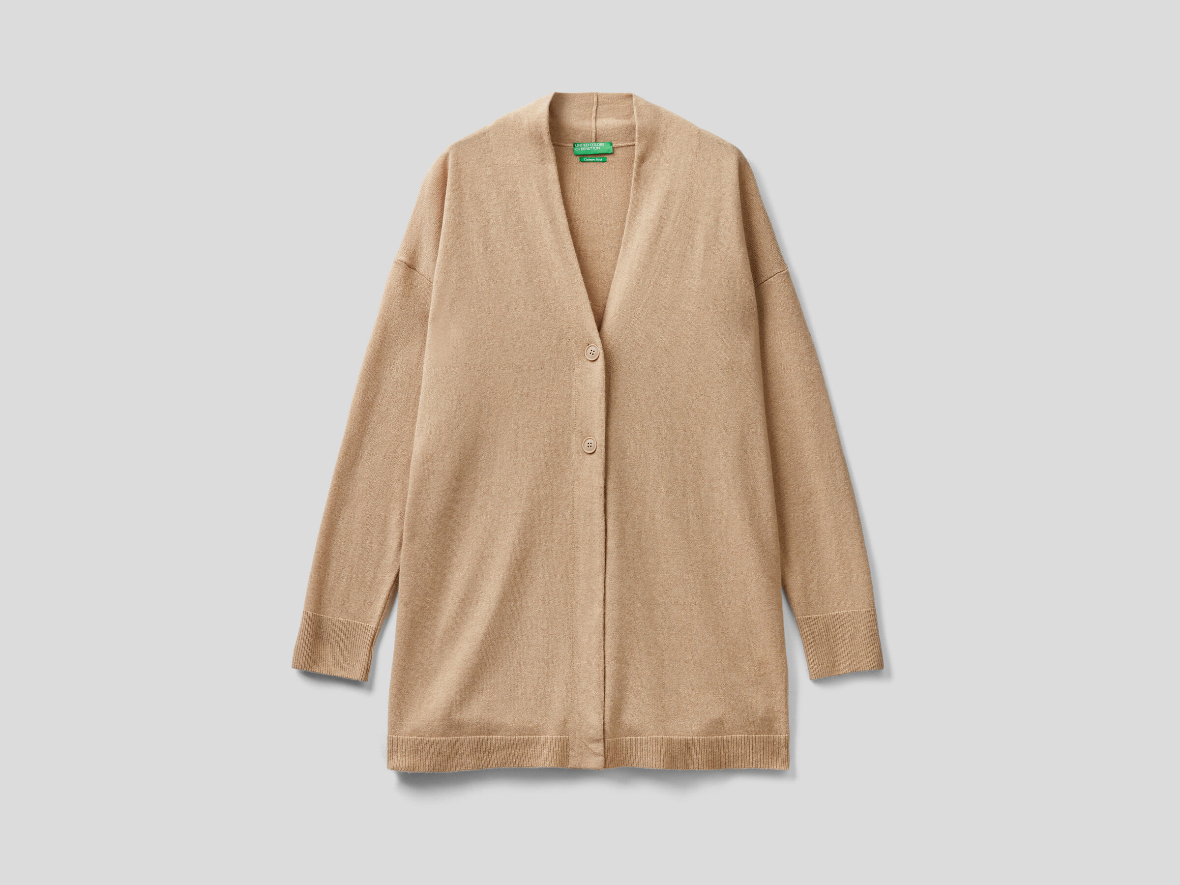 Cardigan in cashmere and wool blend image number 4