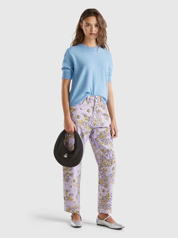 Balloon fit floral jeans Women