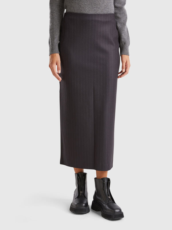 Pinstripe midi skirt Women