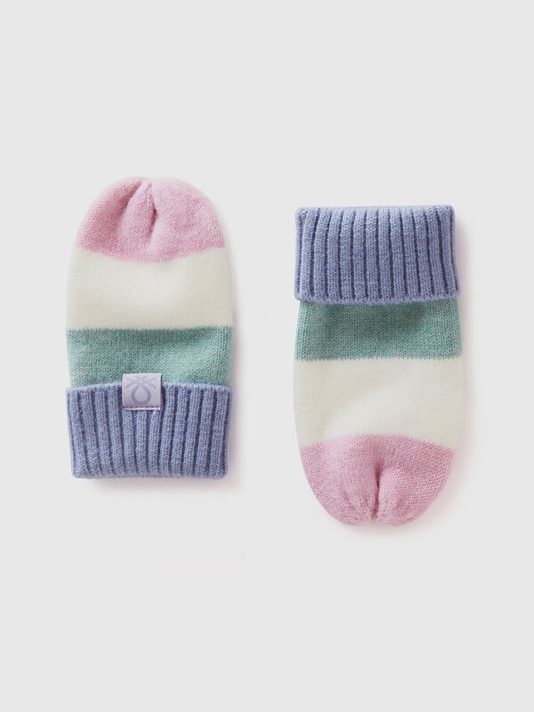 Multicolor striped mittens Junior Boy