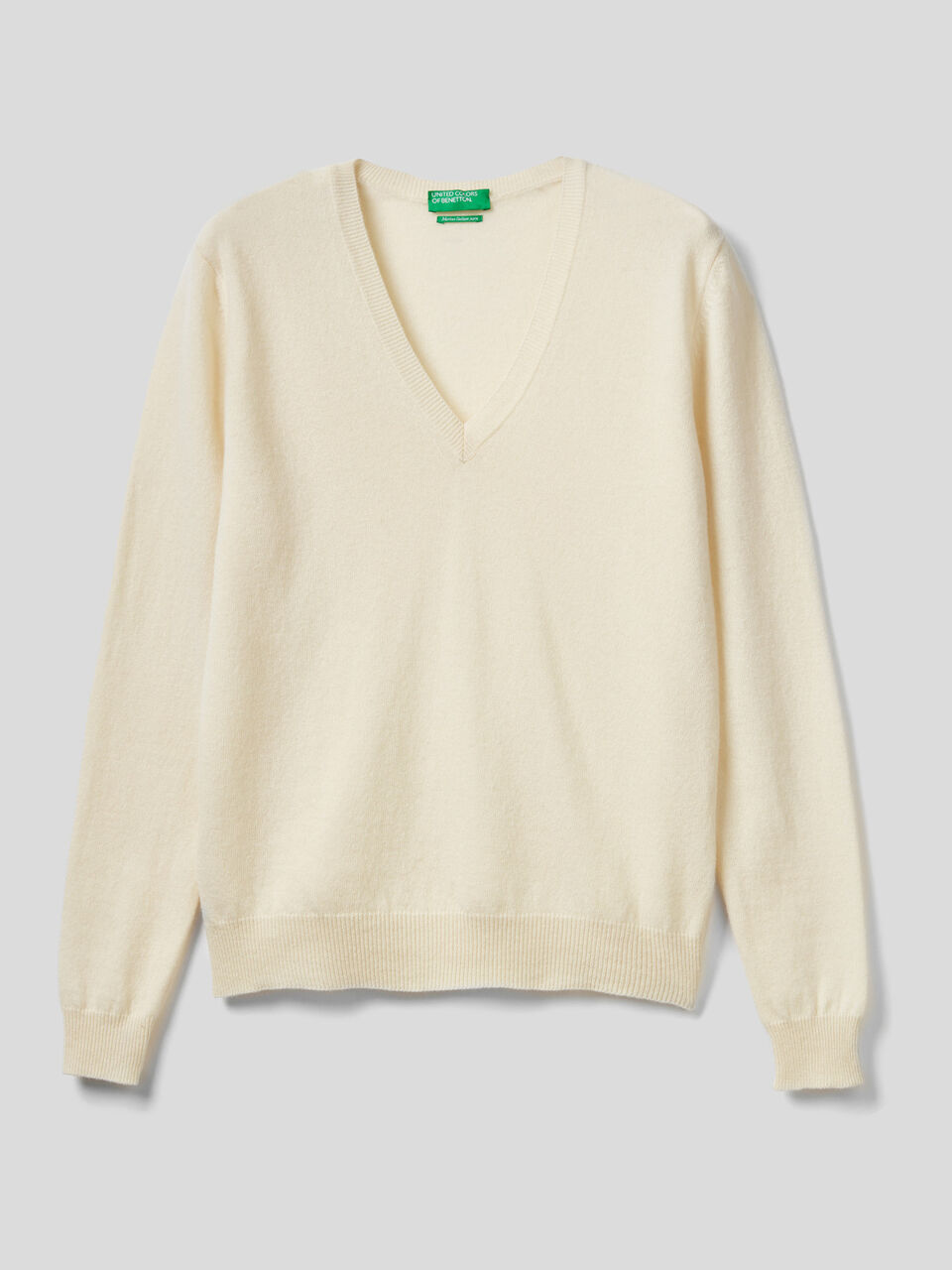 V-neck sweater in pure virgin wool image number 1