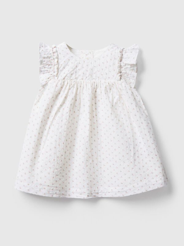 Floral dress in stretch cotton New Born (0-18 months)