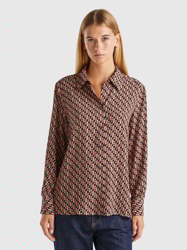 Flowy patterned shirt Women