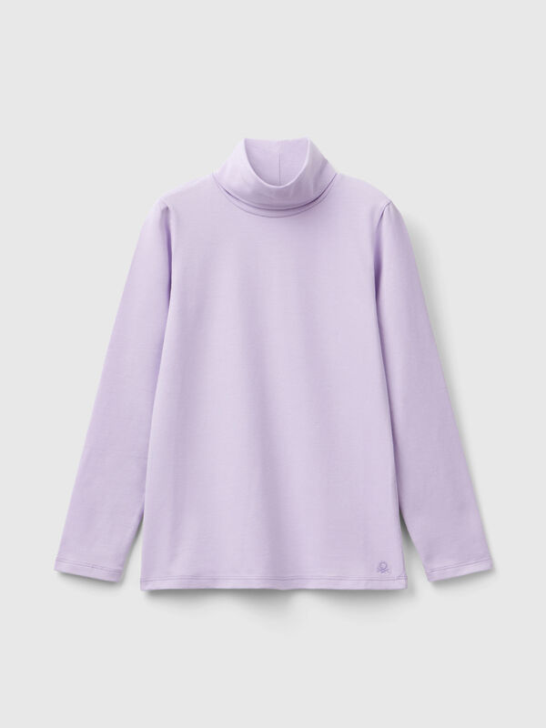 Stretch t-shirt with high neck Junior Girl
