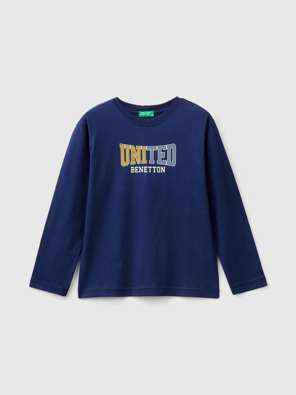 Warm t-shirt with logo print Junior Boy