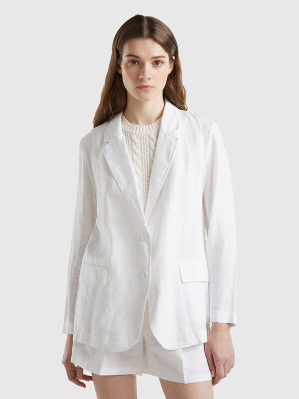 Blazer in pure linen Women