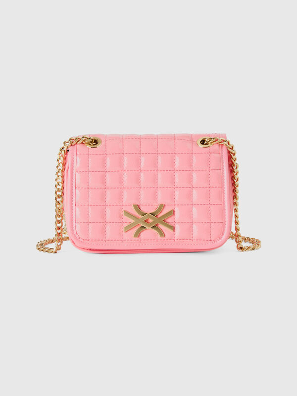 Small glossy pink bag Women