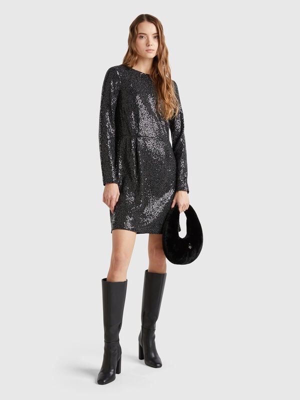 Short dress with sequins Women