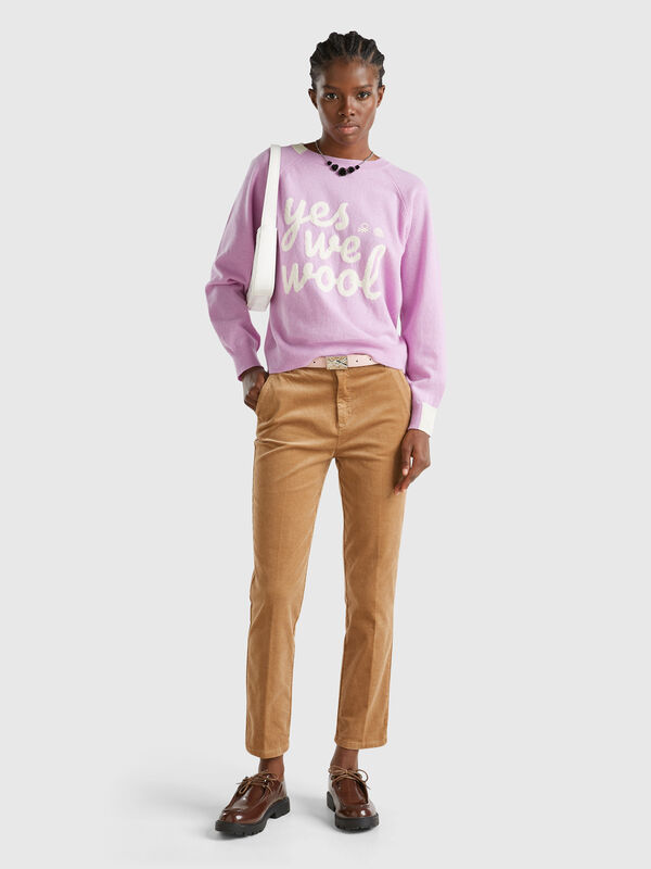 Stretch velvet chinos Women