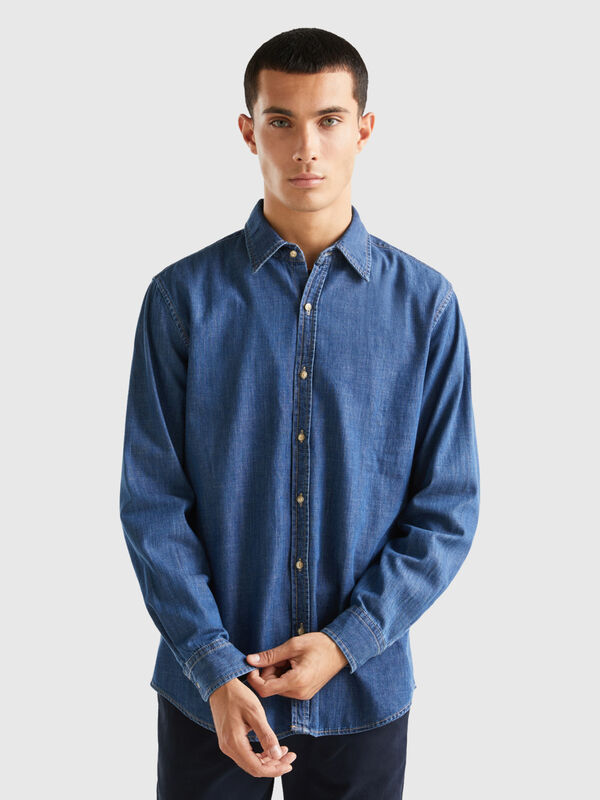 Jean shirt in 100% cotton Men
