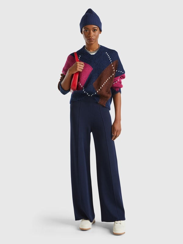 Palazzo trousers in viscose blend Women