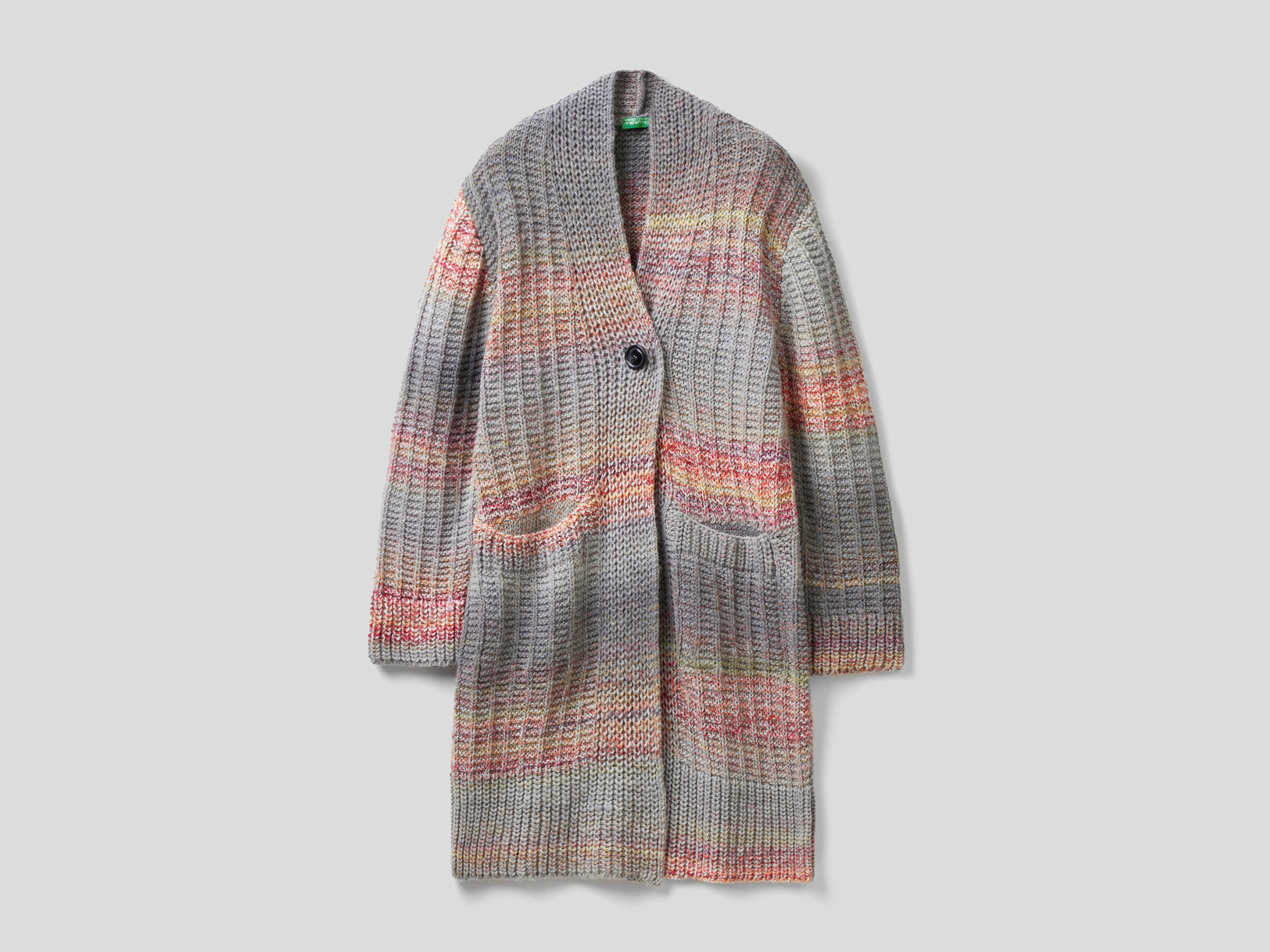 Faded knit coat image number 4